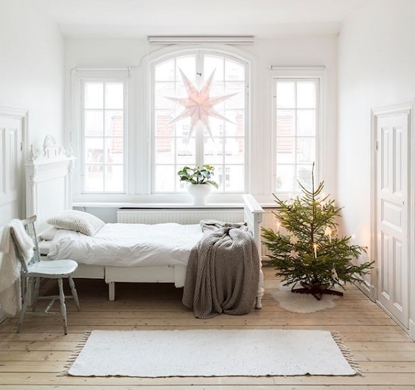 Biến hóa phòng ngủ Giáng sinh theo phong cách Scandinavian