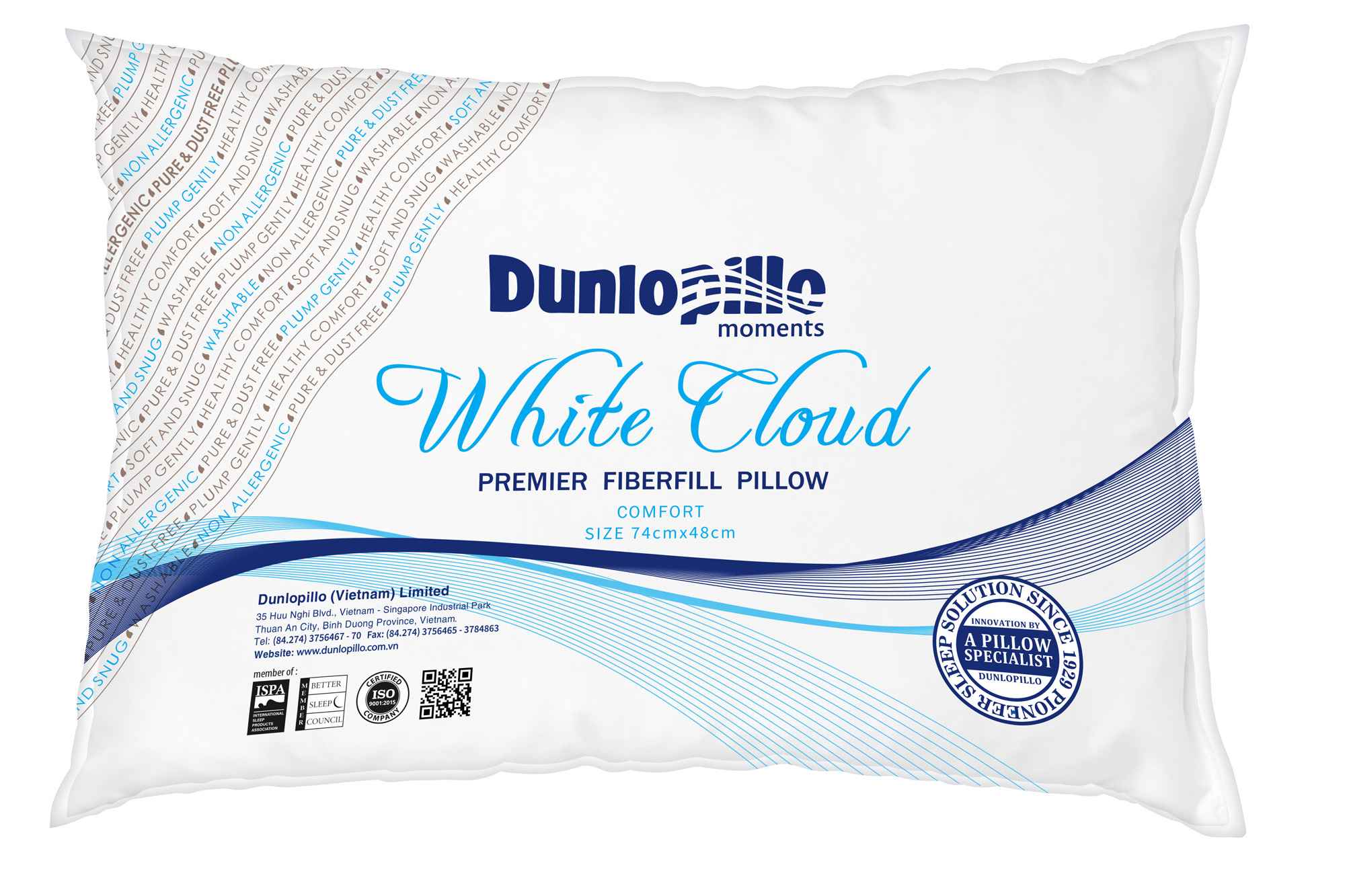 Ruột gối Dunlopillo White Cloud Pre Comfort